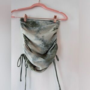 Princess Polly green tie dye mini skirt in size US-0.